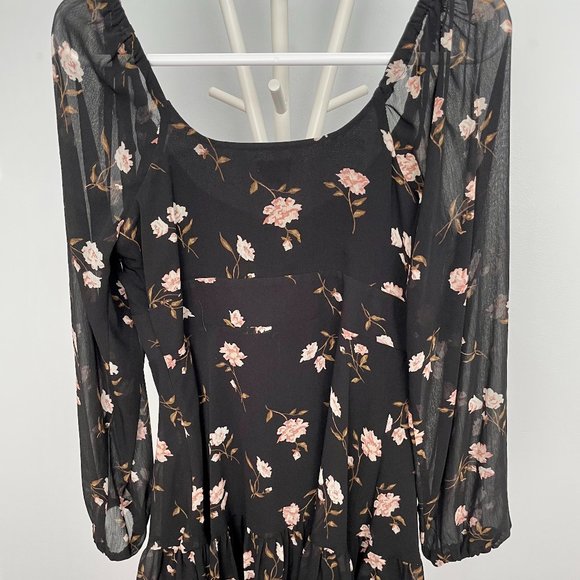 Garage - Dress - Size M - Black floral - EUC - Picture 1 of 3